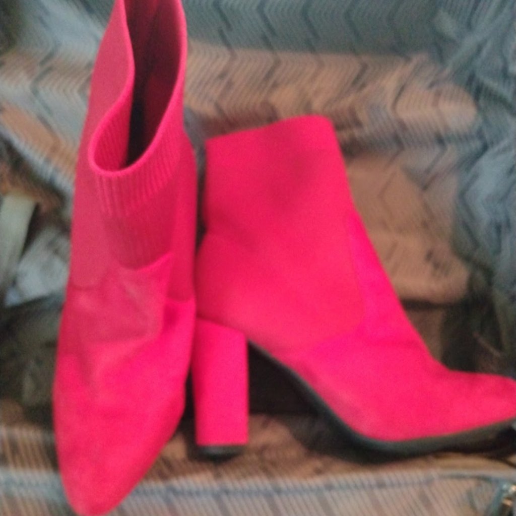 Red Ankle Boots Excellent Condition